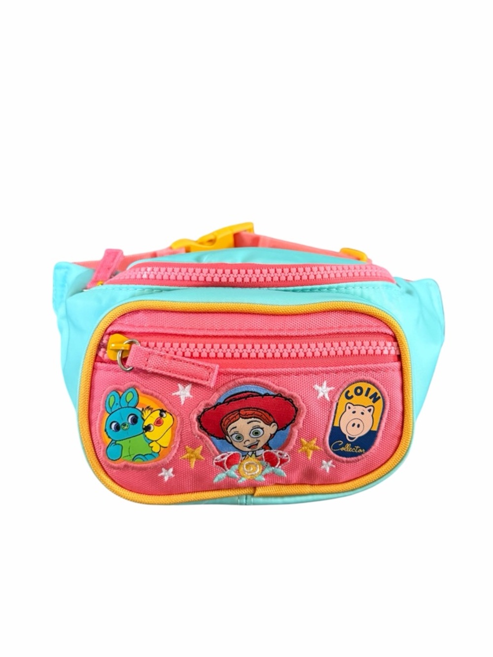 Disney Pink & Aqua Kids Belt Bag with Yellow Trim